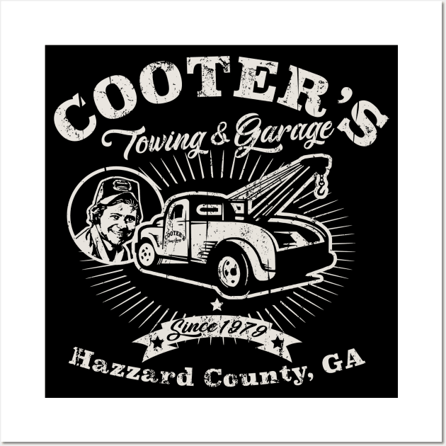 Cooter's Towing & Garage Vintage Hazzard County Dks Wall Art by Alema Art